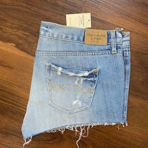 NWT Abercrombie & Fitch Distressed Denim Shorts Size 4